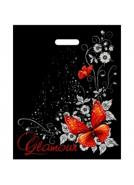 Черный пакет Glamour с вырубной ручкой (38х47 см) - Сима-Ленд - купить с доставкой в Орске
