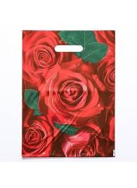 Пакет с цветочным принтом и вырубной ручкой (30х40 см) - Сима-Ленд - купить с доставкой в Орске