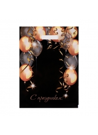 Пакет с вырубной ручкой и принтом в виде шариков (30х40 см) - Сима-Ленд - купить с доставкой в Орске