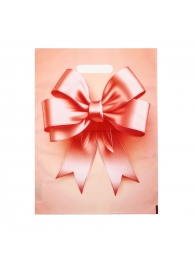 Пакет с принтом в виде банта с вырубной ручкой (30х40 см) - Сима-Ленд - купить с доставкой в Орске
