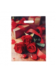 Пакет с принтом в виде роз (31х40 см) - Сима-Ленд - купить с доставкой в Орске