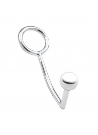 Кольцо на пенис с анальным стимулятором Stainless Steel Anal Hook   Cock Ring - BlueLine - в Орске купить с доставкой