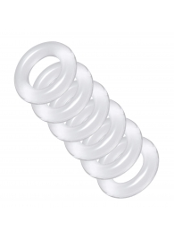 Комплект из 6 прозрачных эрекционных колец Ring Master Custom Ball Stretcher Kit - XR Brands - в Орске купить с доставкой