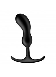 Черный массажер простаты с утяжелителями Premium Silicone Weighted Prostate Plug Medium - 16,3 см. - XR Brands - в Орске купить с доставкой