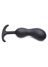 Черный массажер простаты с утяжелителями Premium Silicone Weighted Prostate Plug Large - 18,8 см. - XR Brands - в Орске купить с доставкой
