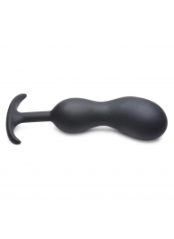 Черный массажер простаты с утяжелителями Premium Silicone Weighted Prostate Plug XL - 20,8 см. - XR Brands - в Орске купить с доставкой