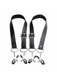 Ремни с зажимами для половых губ Spread Labia Spreader Straps with Clamps - XR Brands - купить с доставкой в Орске