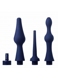 Набор из 3 универсальных насадок для анального душа Universal 3 Piece Silicone Enema Attachment Set - XR Brands - купить с доставкой в Орске