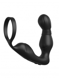 Черный вибростимулятор простаты с эрекционным кольцом Ass-Gasm Pro P-Spot Milker - Pipedream - в Орске купить с доставкой