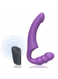 Фиолетовый безремневой страпон Straples Strap-On Dildo - Erokay - купить с доставкой в Орске