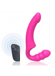 Розовый безремневой страпон Straples Strap-On Dildo - Erokay - купить с доставкой в Орске