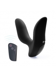 Черный вибромассажер простаты 3,5’’ Remote Control Curve P-spot Massager - 12 см. - Erokay - в Орске купить с доставкой