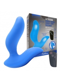 Синий вибромассажер простаты 3,5’’ Remote Control Curve P-spot Massager - 12 см. - Erokay - в Орске купить с доставкой