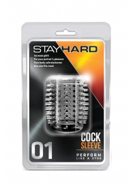 Прозрачная насадка с шипами STAY HARD COCK SLEEVE 01 CLEAR - Blush Novelties - в Орске купить с доставкой