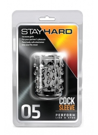 Прозрачная насадка с капельками STAY HARD COCK SLEEVE 05 CLEAR - Blush Novelties - в Орске купить с доставкой