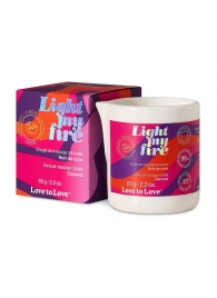 Массажная свеча Light My Fire Coconut с ароматом кокоса - 65 гр. - Love to Love - купить с доставкой в Орске
