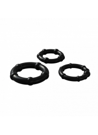 Набор из 3 черных эрекционных колец Babooom Ring Set - Adrien Lastic - в Орске купить с доставкой