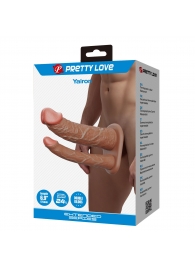 Реалистичная полая насадка на член для двойного проникновения Yairon - 17,5 см. - Baile - купить с доставкой в Орске