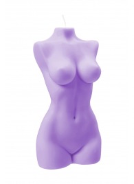 Фиолетовая интерьерная свеча в форме женского торса - 850 гр. - Pecado - купить с доставкой в Орске