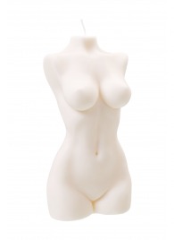 Белая интерьерная свеча в форме женского торса - 850 гр. - Pecado - купить с доставкой в Орске