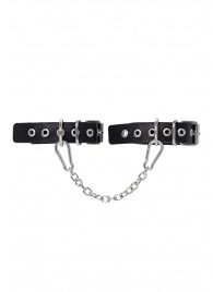Черные оковы из одного ремешка с люверсами - Pecado - купить с доставкой в Орске