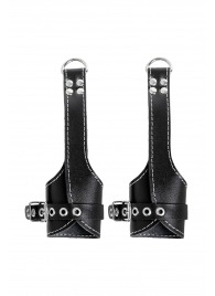 Черные подвесы с белой строчкой - Pecado - купить с доставкой в Орске