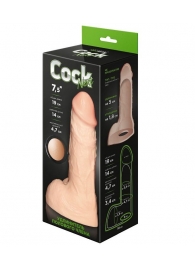 Телесный фаллоудлинитель с мошонкой Cock Next - 19 см. - LOVETOY (А-Полимер) - в Орске купить с доставкой
