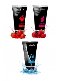 Набор из 3 лубрикантов JUJU (увлажняющий, клубника, малина) - JuJu - купить с доставкой в Орске Набор из 3 лубрикантов JUJU (увлажняющий, клубника, малина) - JuJu - купить с доставкой в Орске