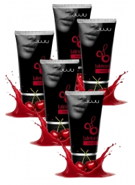 Набор из 5 съедобных лубрикантов JUJU со вкусом вишни - JuJu - купить с доставкой в Орске Набор из 5 съедобных лубрикантов JUJU со вкусом вишни - JuJu - купить с доставкой в Орске