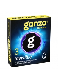 Супертонкие презервативы Ganzo Invisible - 3 шт. - Ganzo - купить с доставкой в Орске