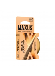 Точечные презервативы MAXUS 2000 Amazing Dots с железным кейсом - 3 шт. - Maxus - купить с доставкой в Орске