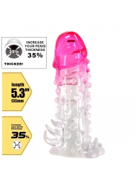 Прозрачно-розовая насадка на пенис Wilford - 13,5 см. - Baile - в Орске купить с доставкой