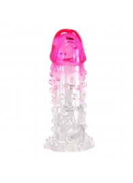 Прозрачно-розовая насадка на пенис Wilford - 13,5 см. - Baile - в Орске купить с доставкой
