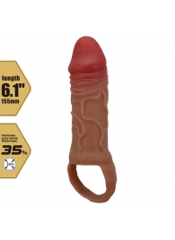 Реалистичная насадка на член Peirre - 15,5 см. - Baile - в Орске купить с доставкой