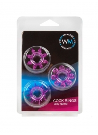 Набор из 3 лиловых эрекционных колец различной формы - Erowoman-Eroman - в Орске купить с доставкой