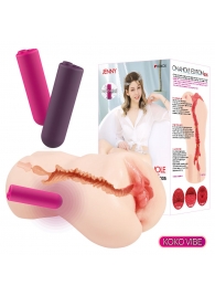 Мастурбатор-вагина с вибрацией Jenny Onahole edition 005 - KOKOS - в Орске купить с доставкой