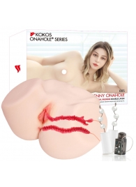 Мастурбатор-полуторс с двойным слоем материала и вибрацией Jenny Onahole Real Vagina - KOKOS - в Орске купить с доставкой Мастурбатор-полуторс с двойным слоем материала и вибрацией Jenny Onahole Real Vagina - KOKOS - в Орске купить с доставкой