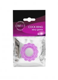 Лиловое эрекционное кольцо с 2 рядами стимулирующих шариков - Erowoman-Eroman - в Орске купить с доставкой