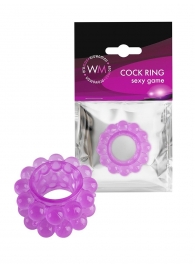 Лиловое эрекционное кольцо с 2 рядами стимулирующих шариков - Erowoman-Eroman - в Орске купить с доставкой