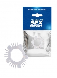 Эластичное эрекционное кольцо с шишечками и шипами - Sex Expert - в Орске купить с доставкой