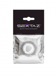Эластичное эрекционное кольцо с длинными черными «ресничками» - Sextaz - в Орске купить с доставкой