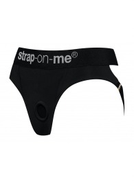 Черные трусики для насадок Heroine Lingerie Harness - size XL - Strap-on-me - купить с доставкой в Орске