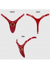 Красный пояс для фиксации насадок Strap-On-Me Leatherette Harness Fabulous - Strap-on-me - купить с доставкой в Орске