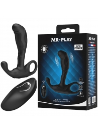 Черный изогнутый массажёр простаты с вибрацией и пультом ДУ - Baile - в Орске купить с доставкой