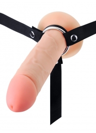 Мужской полый страпон на регулируемых ремешках - 22 см. - Sex Expert - купить с доставкой в Орске