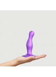 Фиолетовая насадка Strap-On-Me Dildo Plug Curvy size S - Strap-on-me - купить с доставкой в Орске