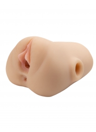 Телесный мастурбатор с вибрацией Double Pounder Vibrating Squeeze Stroker - Pipedream - в Орске купить с доставкой