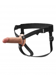 Телесный пустотелый фаллопротез 5’’ Hollow Silicone Strap-On - 14 см. - Pipedream - купить с доставкой в Орске