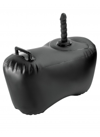 Черное надувное кресло с платформой для фиксации дилдо Body Dock Inflatable Love Seat - Pipedream - купить с доставкой в Орске