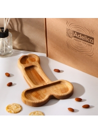 Деревянное блюдо для подачи в форме члена (25 х 16,5 х 1,7 см) - Сима-Ленд - купить с доставкой в Орске